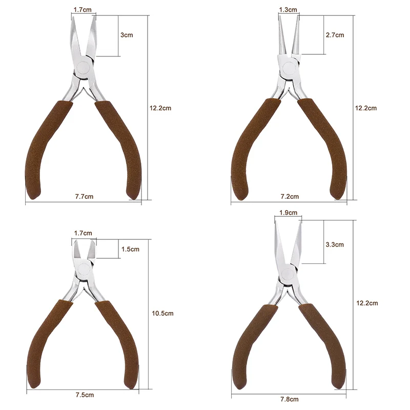 Jewelry Pliers Professional Jewelry Making Tools Needle Nose Pliers Round Wire Cutters for Supplies Wrapping DIY Crafts Beading