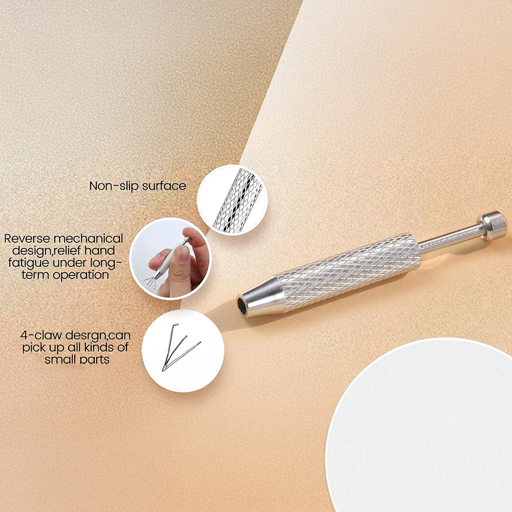 CANNER 14/16/18/20G Stainless Steel Piercing Taper Ball Grabber Tool for Changing Jewelry Flat Back Earrings Body Piercing Kit