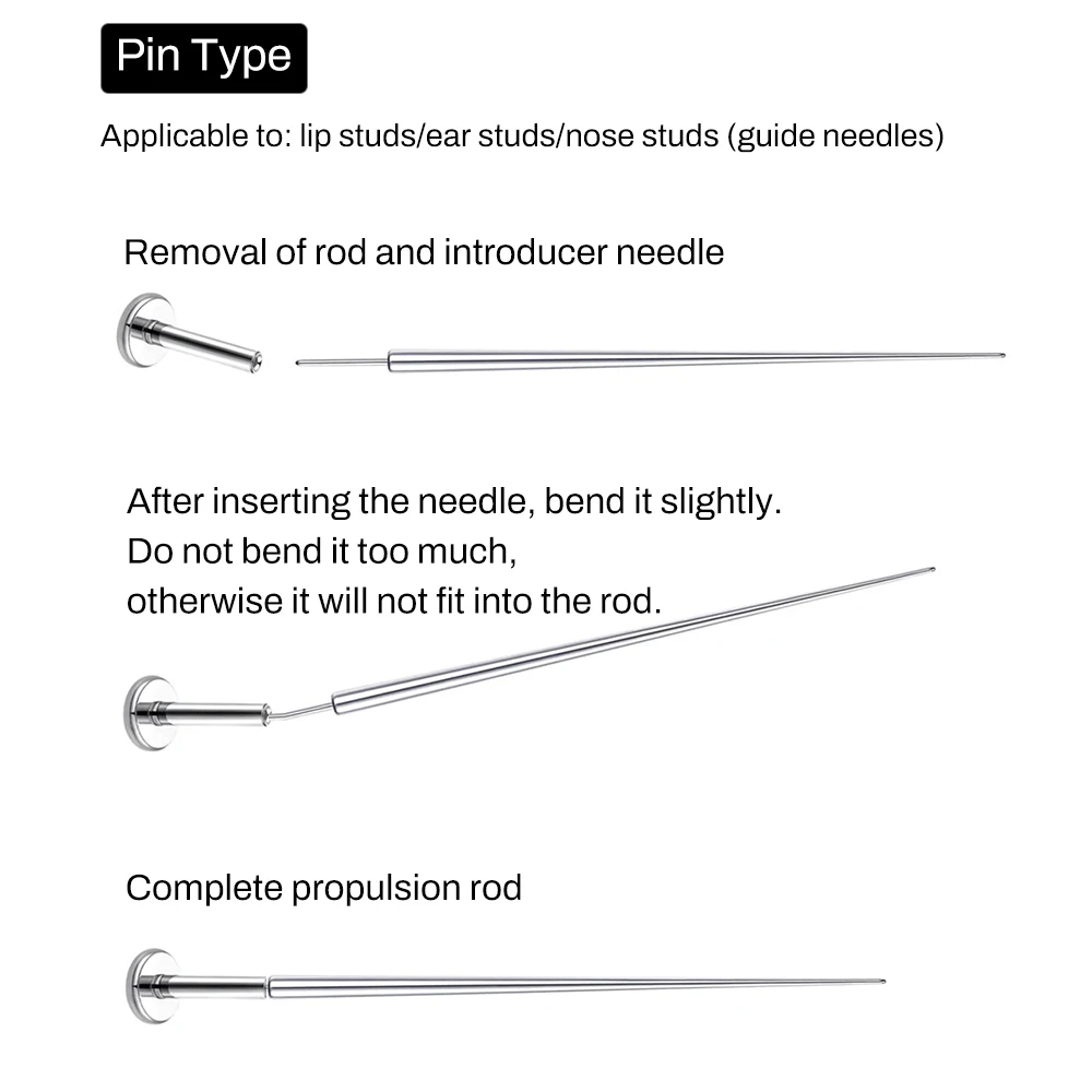 CANNER 14/16/18/20G Stainless Steel Piercing Taper Ball Grabber Tool for Changing Jewelry Flat Back Earrings Body Piercing Kit