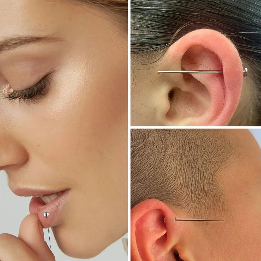 CANNER 14/16/18/20G Stainless Steel Piercing Taper Ball Grabber Tool for Changing Jewelry Flat Back Earrings Body Piercing Kit
