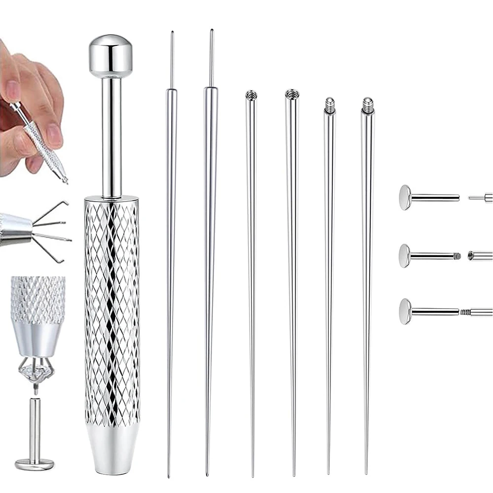 CANNER 14/16/18/20G Stainless Steel Piercing Taper Ball Grabber Tool for Changing Jewelry Flat Back Earrings Body Piercing Kit