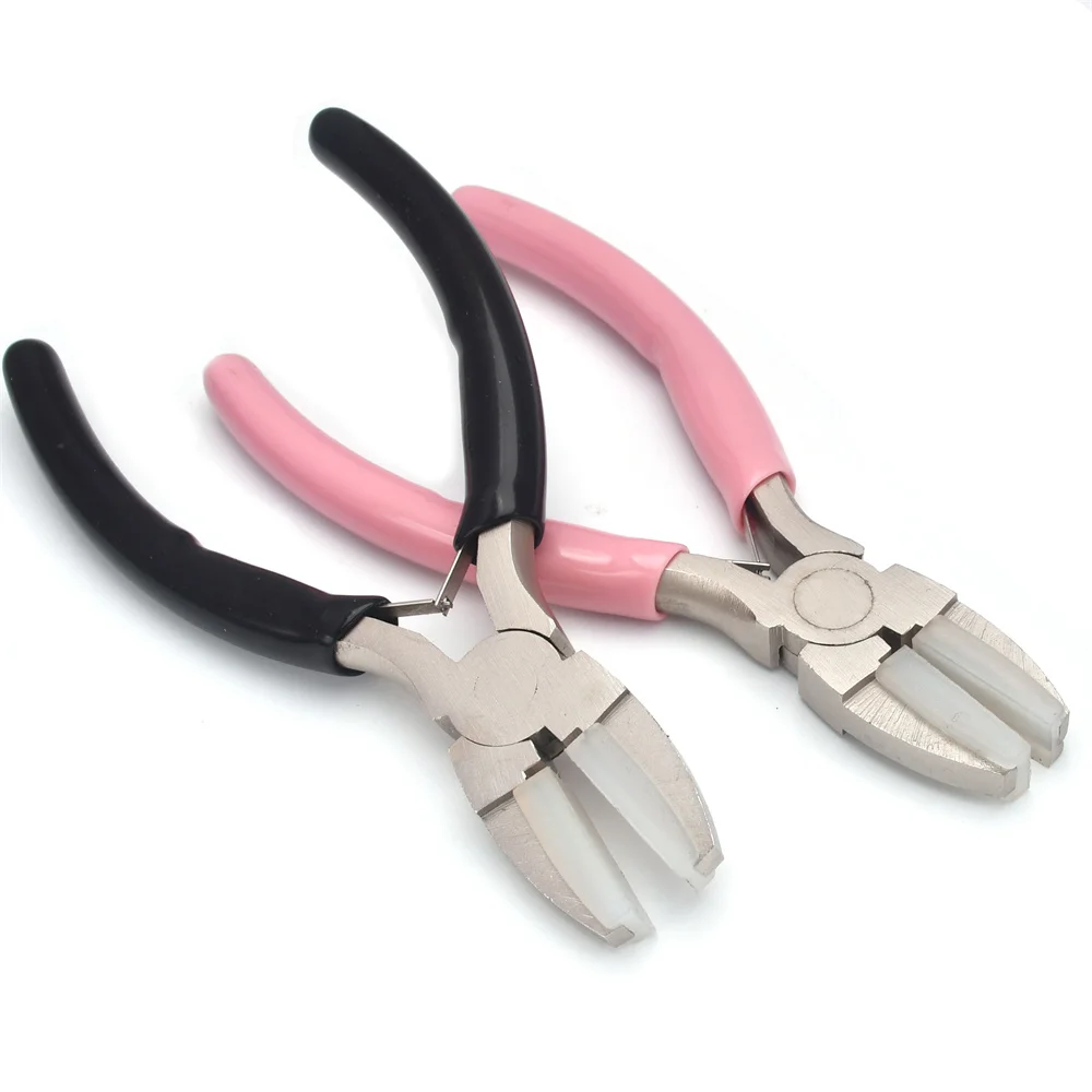 Double Nylon Jaw Pliers Jewelry Plier Flat Nose Pliers Wire Straightentener Craft and Jewelry Tool Kit for Jewelry Making