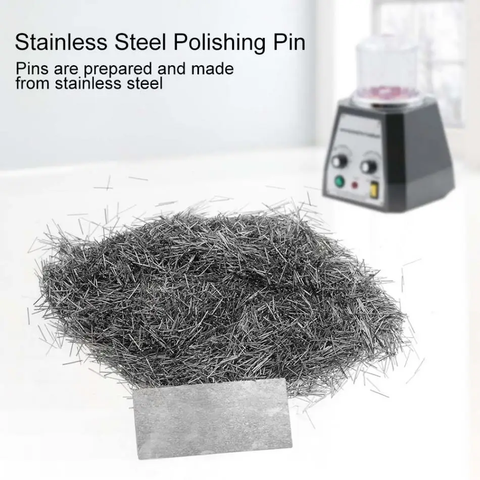 100g Stainless Steel 0.2/0.3/0.4/0.5M Polishing Pin Jewelry Polishers Finishing Media Magnetic Pins Rotary Tumbler Accessories