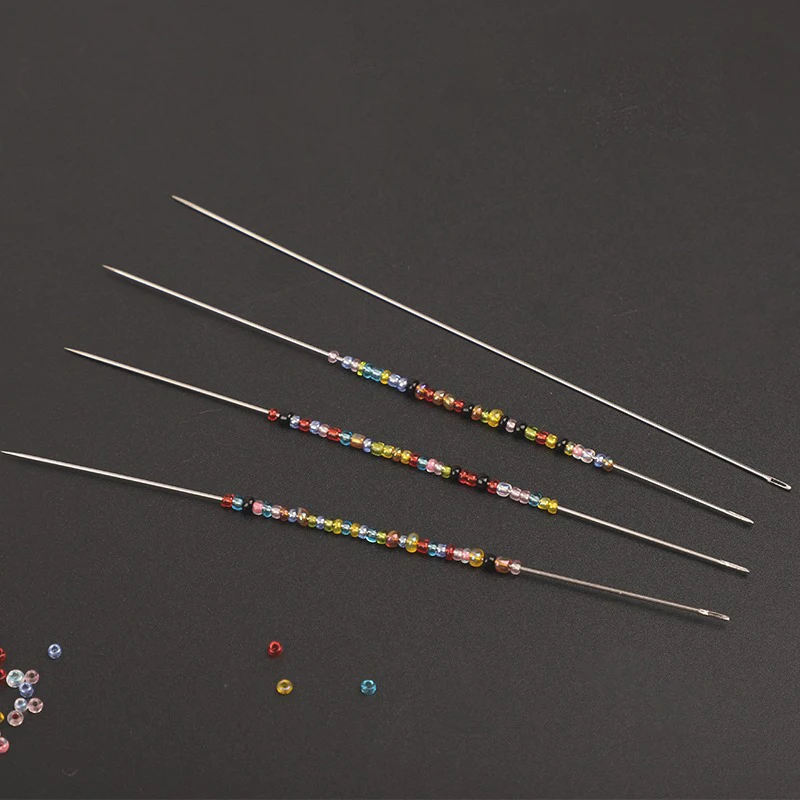 30PCS Metal Beading Needles for Beads 40/55/80/100/120MM Jewelry Bracelet Necklace Making Pins Cord Tools Pins DIY Tool