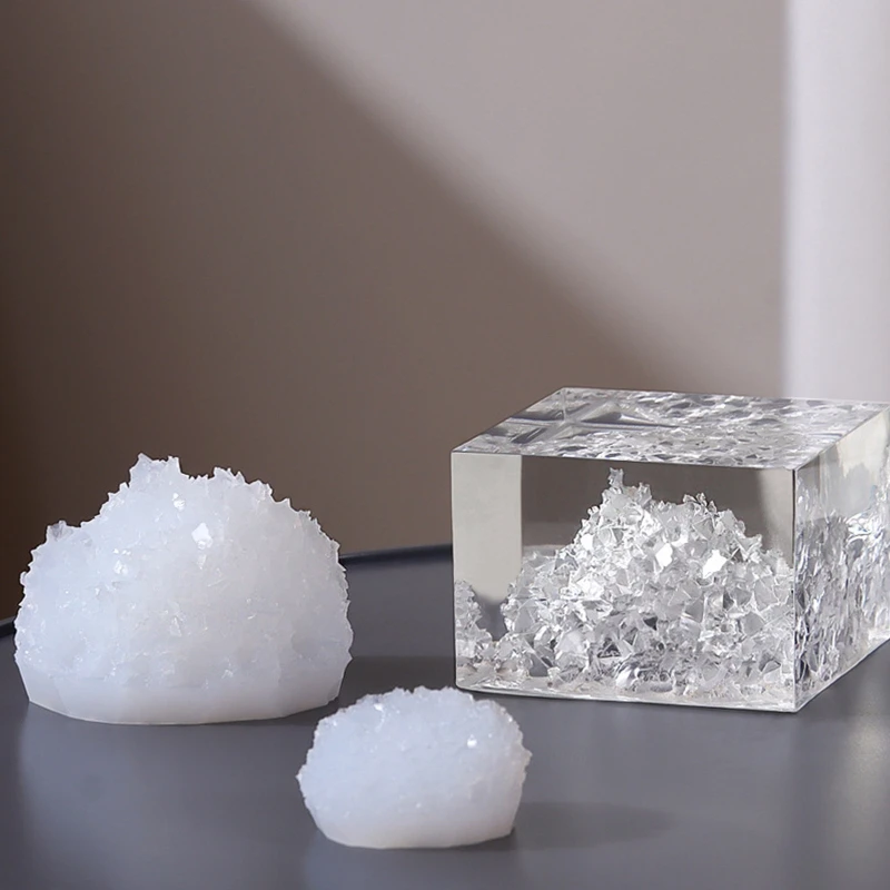 Resin Crystal Moulds UV Epoxy Resin Filler Charms Molds Crystal Cluster Molds for DIY Wedding Home Table Ornaments