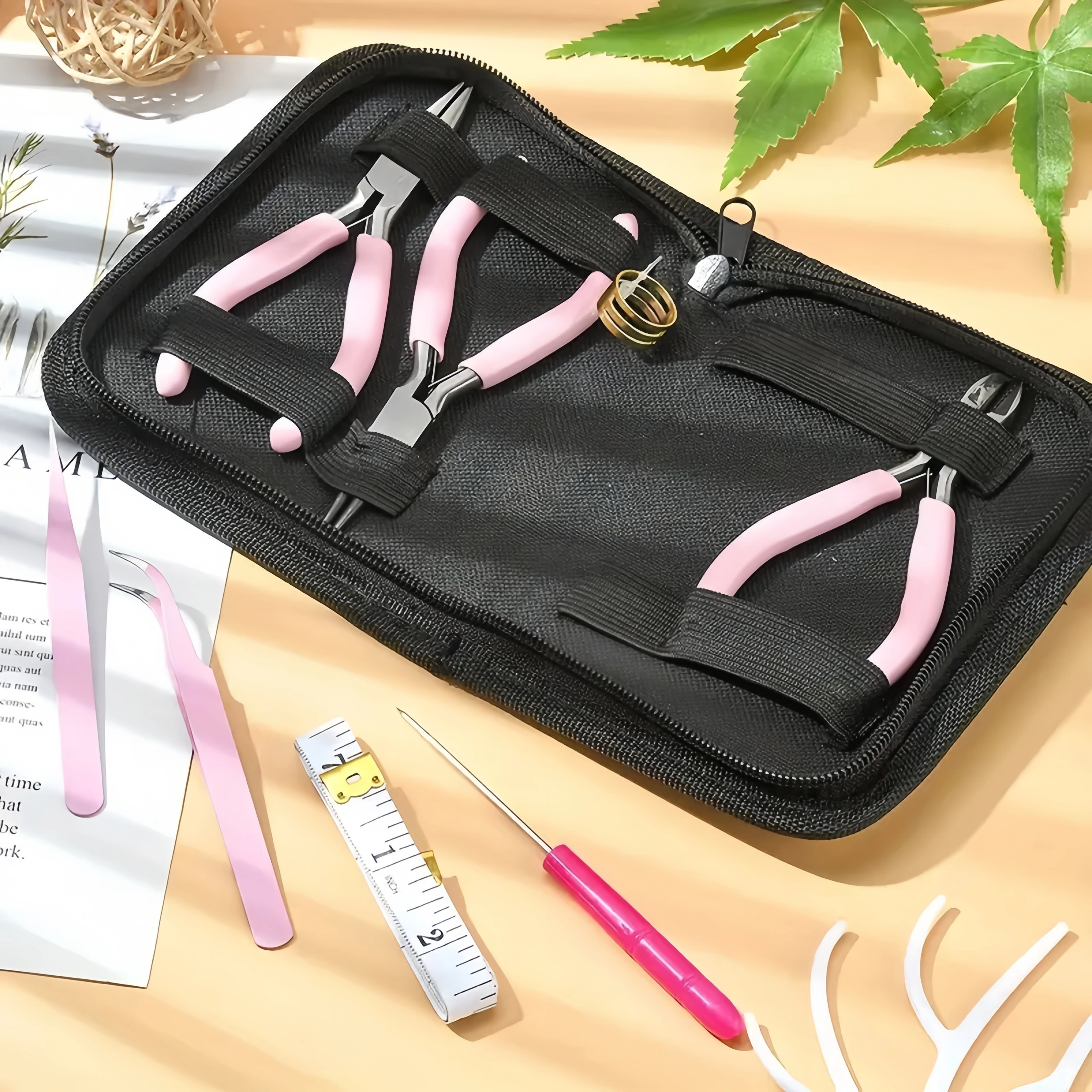 Pink-Tools, Making Kit, DIY Necklace Making Supplies, Beading Tray, For Jewelry Making Beading Design, Jewelry Pliers, Necklace
