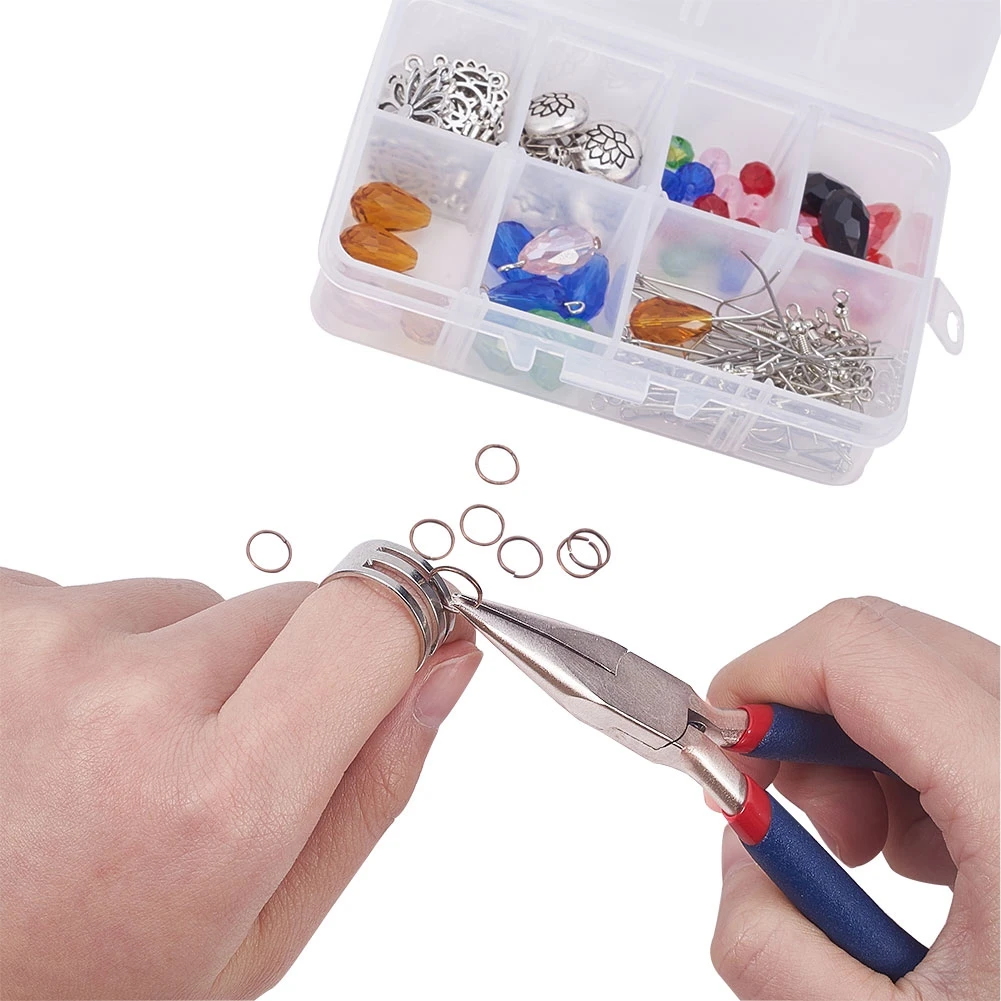 Pandahall Jewelry Pliers Stainless Steel Short Chain-Nose Pliers Jewelry Making Tools 125x53mm