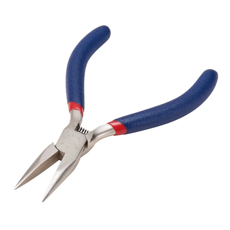 Pandahall Jewelry Pliers Stainless Steel Short Chain-Nose Pliers Jewelry Making Tools 125x53mm