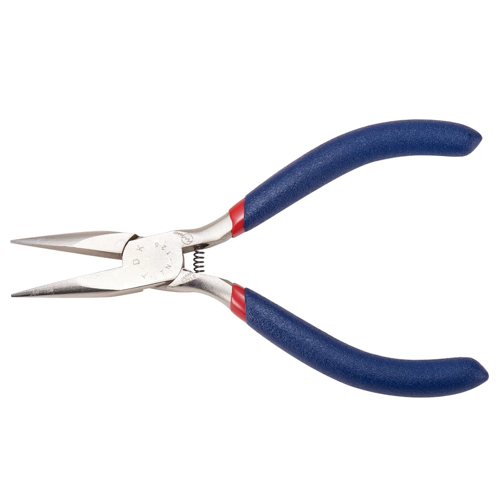Pandahall Jewelry Pliers Stainless Steel Short Chain-Nose Pliers Jewelry Making Tools 125x53mm