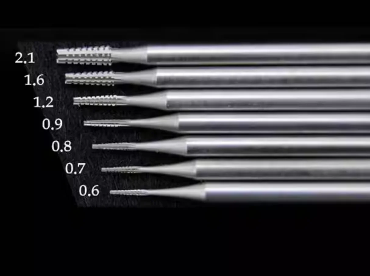 6pcs/set Steel Burs for Jewellery Engraving Metal Drill Carving Grinding Bits 2.35mm Shank Jewelry Tools