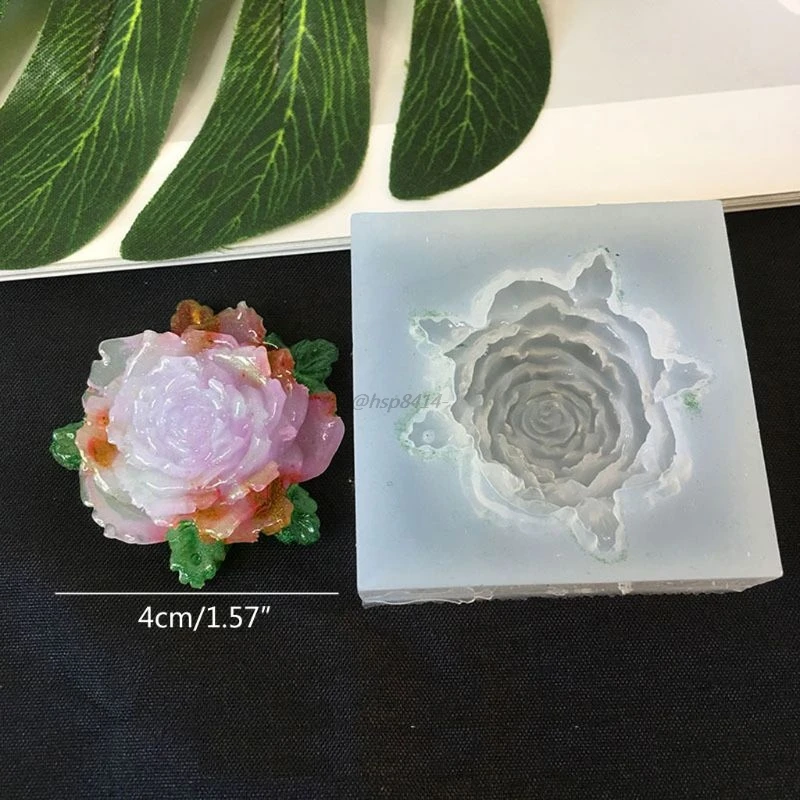 DIY Flower Silicone Molds Epoxy Resin Camellia Peony Daisy Lotus Flower Jewlery Making Tools