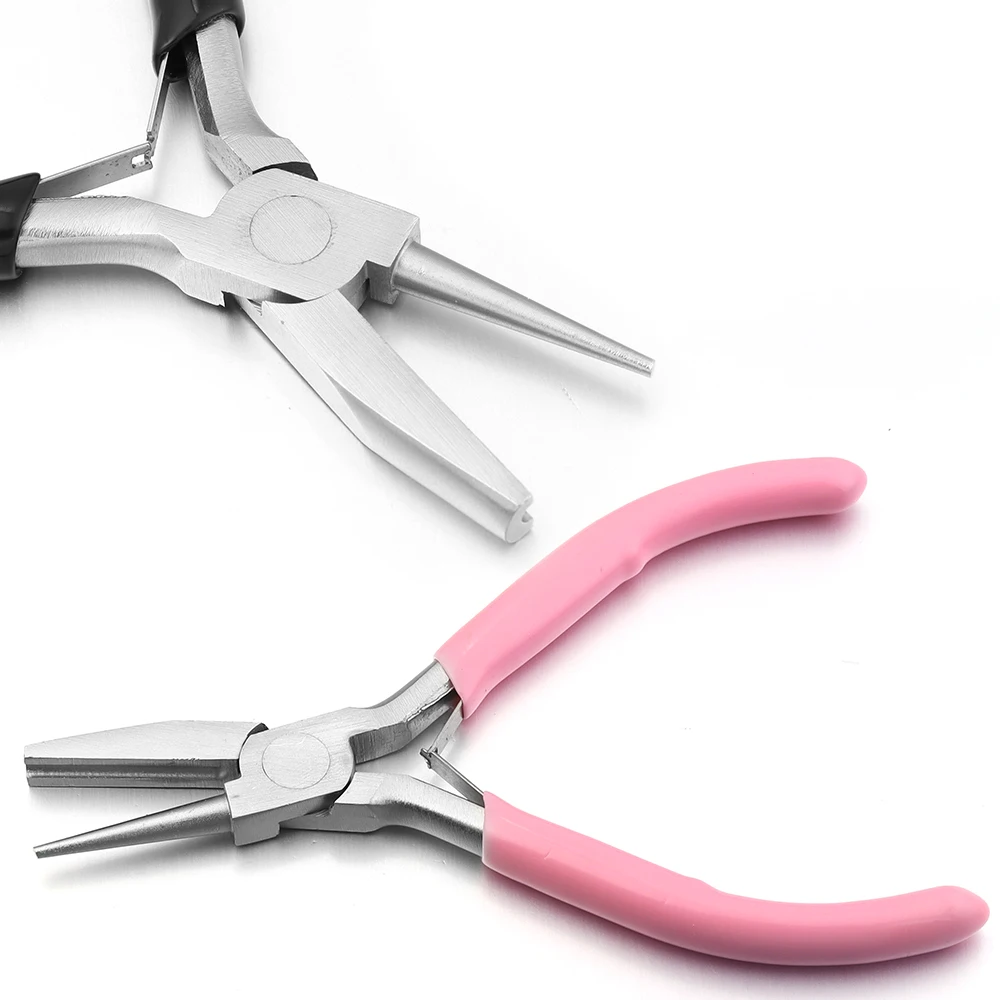 6-in-1 Carbon Steel Round Nose Jewelry Pliers Bail Making Pliers DIY Hand Tool Metal Lobster Buckle Earring Hooks Six-section