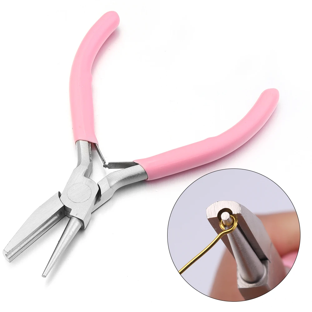 6-in-1 Carbon Steel Round Nose Jewelry Pliers Bail Making Pliers DIY Hand Tool Metal Lobster Buckle Earring Hooks Six-section