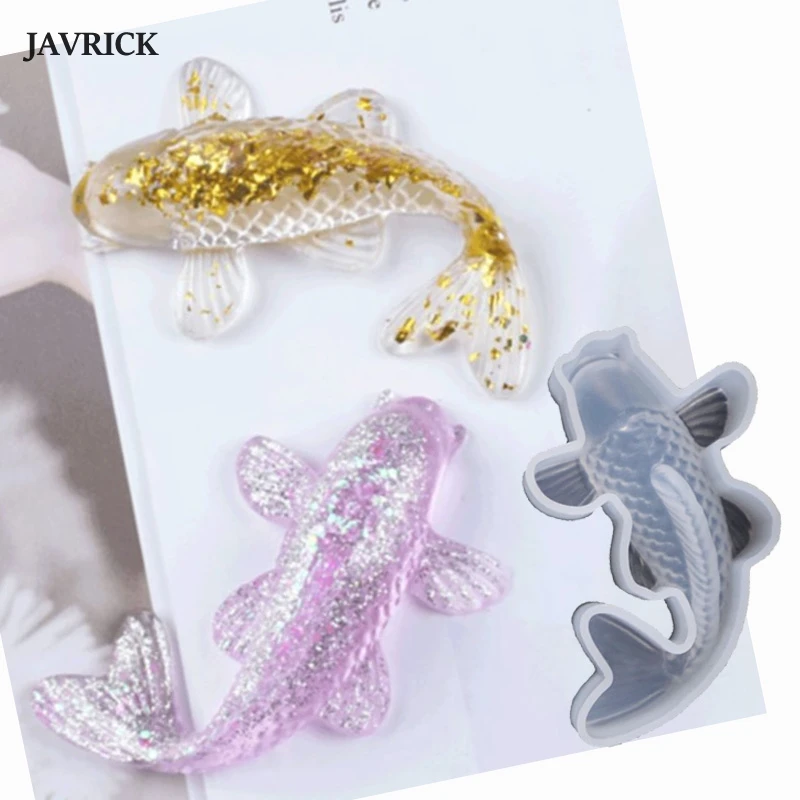 Silicone Mold Fish Shape Mini Transparent Decorative Epoxy Resin Moulds for DIY Necklace Earrings Jewelry Making Supply
