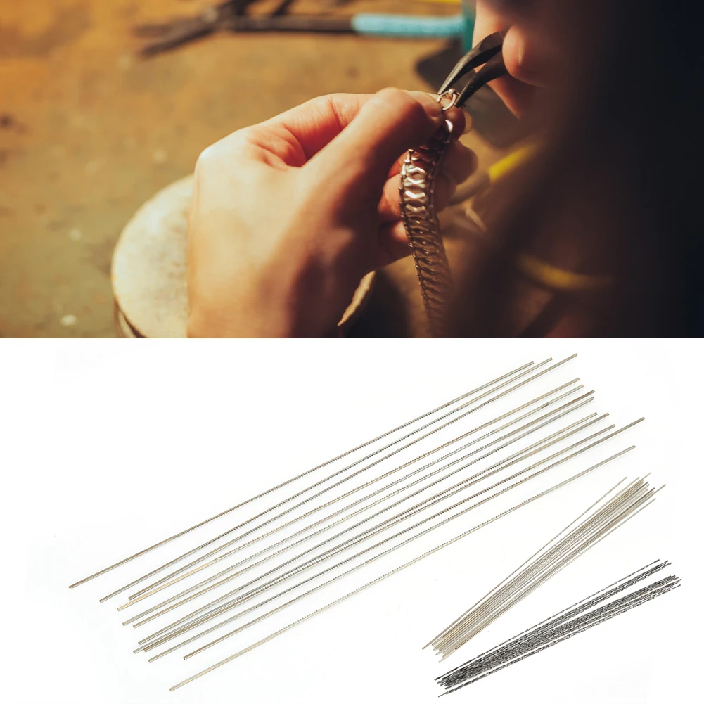 12pcs Tungsten Steel Double Sword Saw Cutting Blades Jewelers Saw Cutting Blades Metal Jewelry Wax Engraving DIY Hand Tool