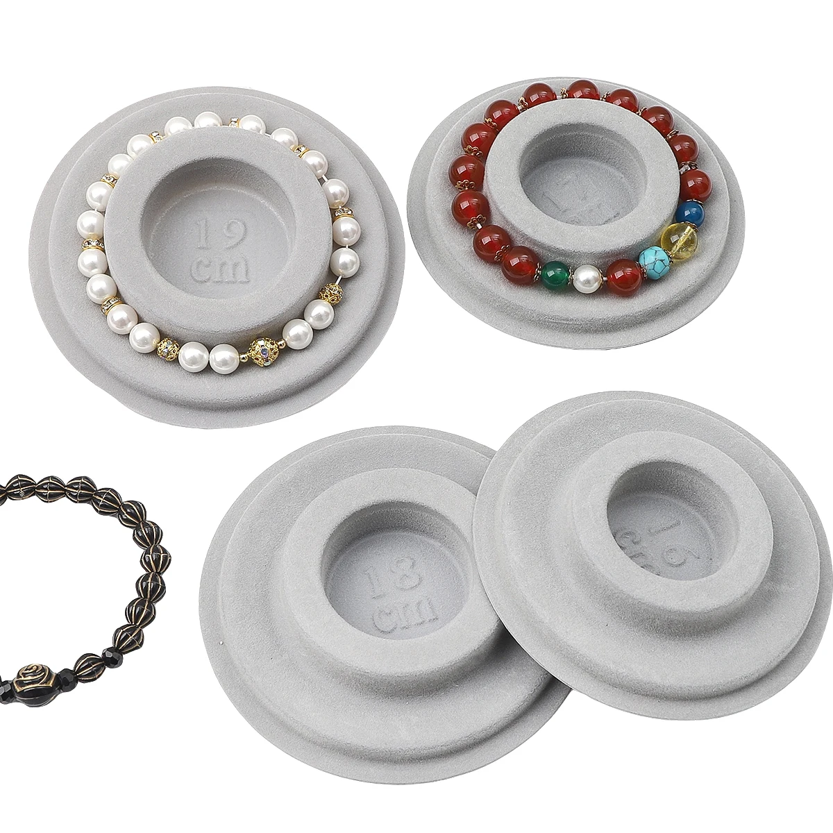 1pc PE Flocked Jewelry DIY Bracelet Design Round Plate Handmade Beaded Bracelet Design Table Size Dial New Beads Measuring Plate