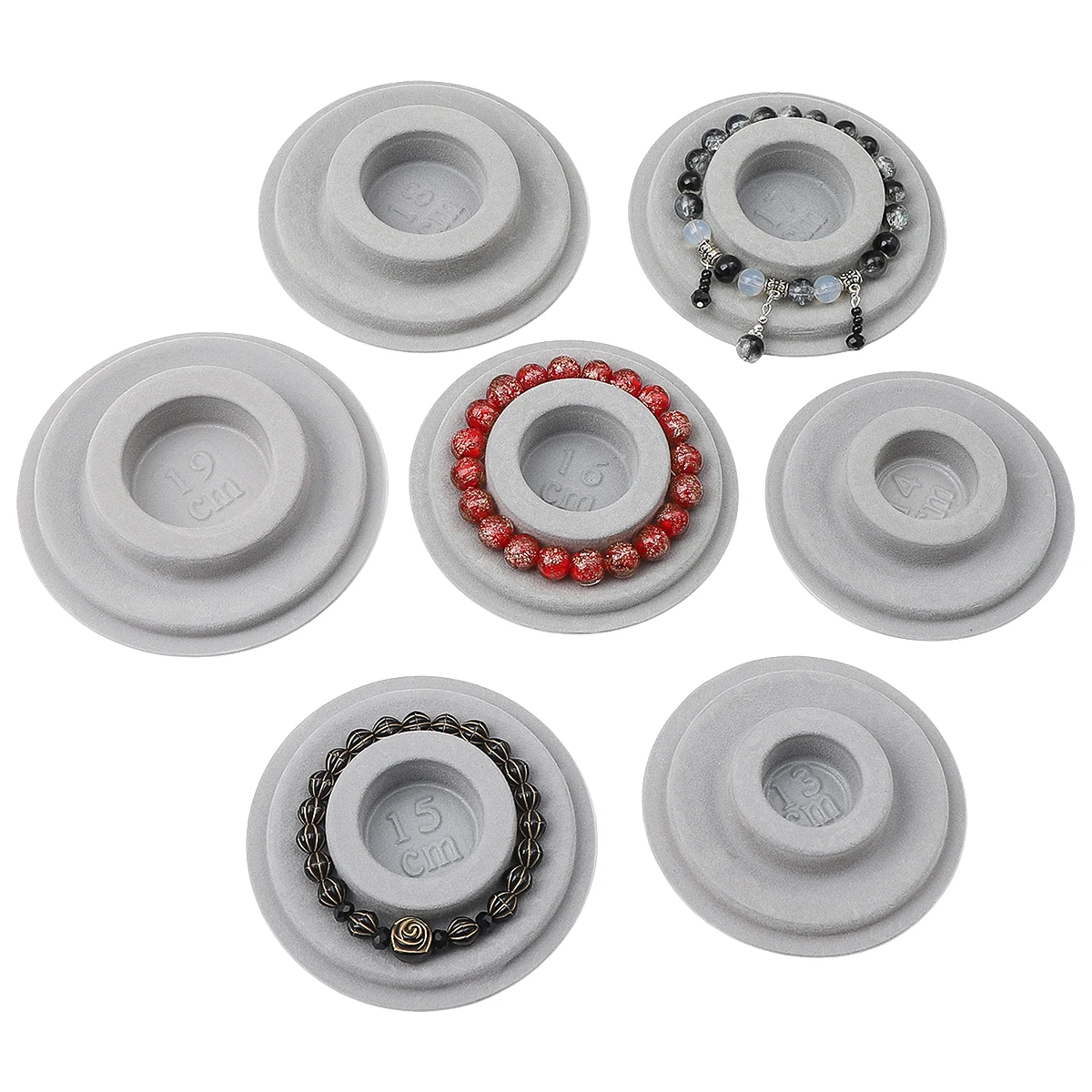 1pc PE Flocked Jewelry DIY Bracelet Design Round Plate Handmade Beaded Bracelet Design Table Size Dial New Beads Measuring Plate