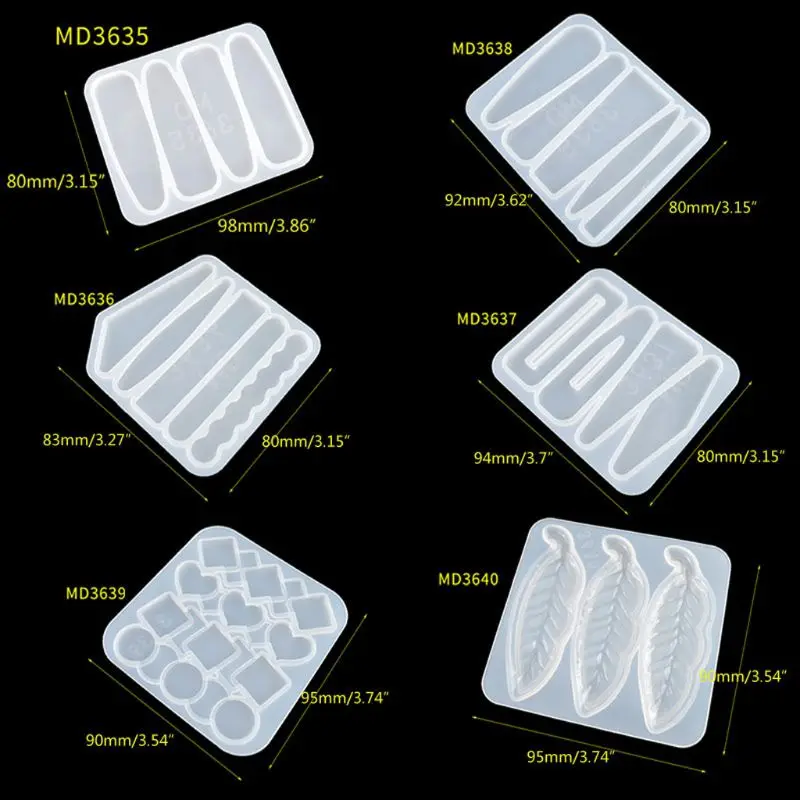 Handmade Barrettes Silicone Epoxy Resin Molds DIY Hair Pin Acrylic Mold Alligator Hair Clip Molds Jewelry Making Tools