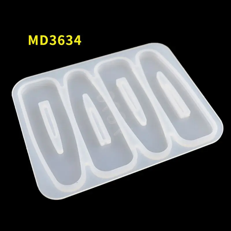 Handmade Barrettes Silicone Epoxy Resin Molds DIY Hair Pin Acrylic Mold Alligator Hair Clip Molds Jewelry Making Tools