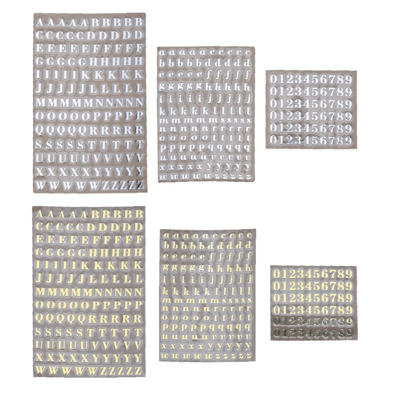 5Pcs Metal 26 Mini Alphabet Letters Decor Stickers Gold Silver Epoxy Resin Filler For DIY Silicone Molds Craft Making Fillings