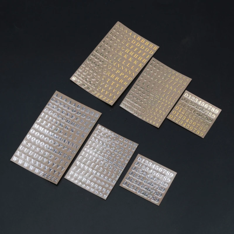 5Pcs Metal 26 Mini Alphabet Letters Decor Stickers Gold Silver Epoxy Resin Filler For DIY Silicone Molds Craft Making Fillings