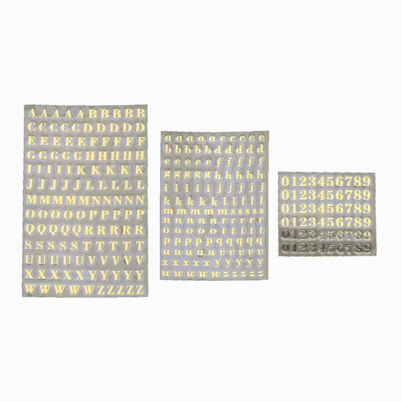 5Pcs Metal 26 Mini Alphabet Letters Decor Stickers Gold Silver Epoxy Resin Filler For DIY Silicone Molds Craft Making Fillings