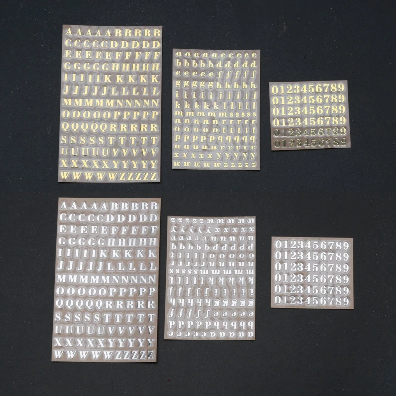 5Pcs Metal 26 Mini Alphabet Letters Decor Stickers Gold Silver Epoxy Resin Filler For DIY Silicone Molds Craft Making Fillings