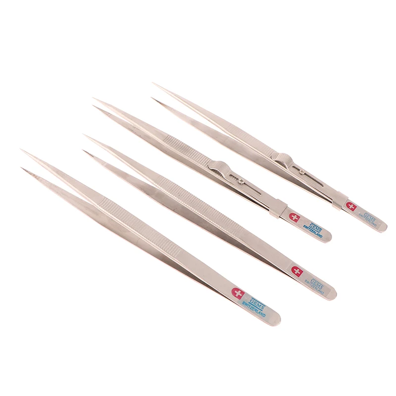 Jewelry Making Tool Tweezers Concave Groove Diamond Stainless Steel Adjustable Craft Tools For Jeweler