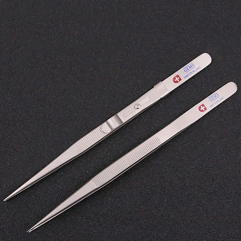 Jewelry Making Tool Tweezers Concave Groove Diamond Stainless Steel Adjustable Craft Tools For Jeweler