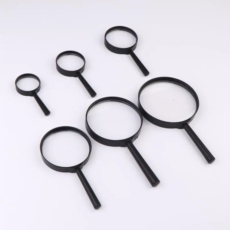 1 Piece Reading Glass Lens Magnifier 40/50/60/75/90/100mm Hand Held 5X Magnifying Loupe