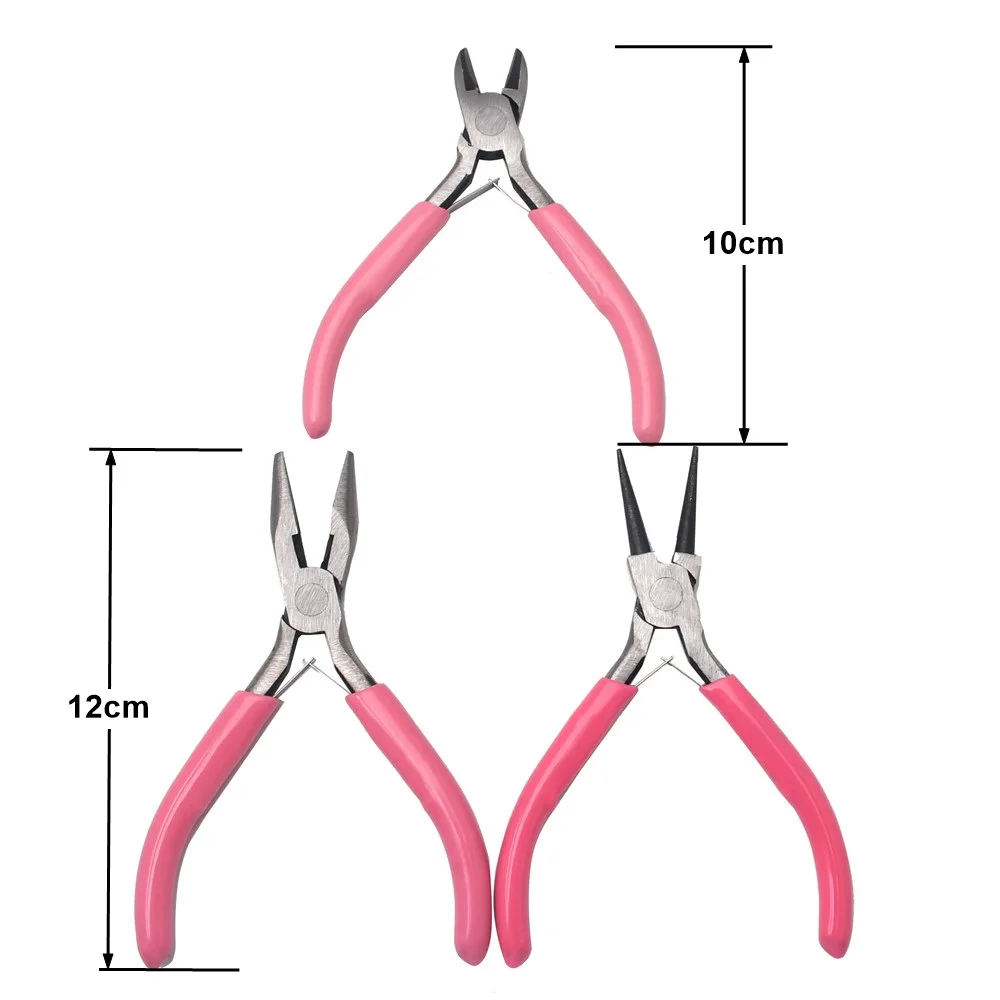 3-4Pcs Jewelry Pliers Set, Carbon Steel Cutting Pliers,Chain-Nose Pliers,Round Nose Plier For Jewelry DIY Making tool