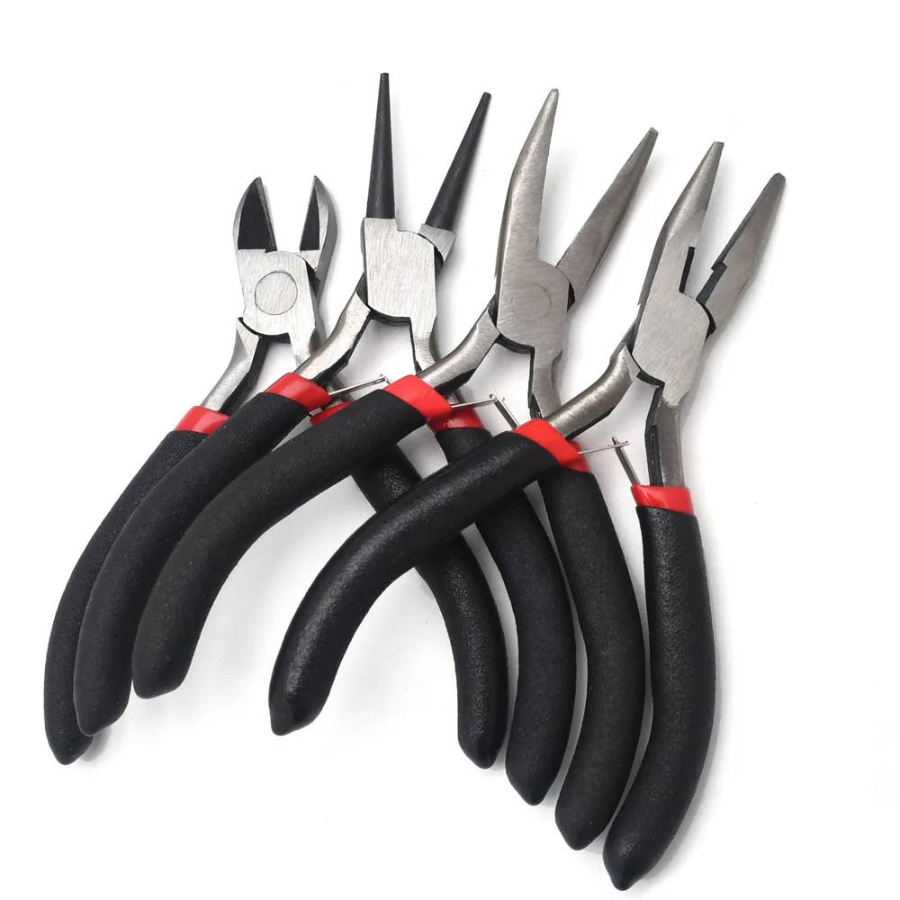 3-4Pcs Jewelry Pliers Set, Carbon Steel Cutting Pliers,Chain-Nose Pliers,Round Nose Plier For Jewelry DIY Making tool