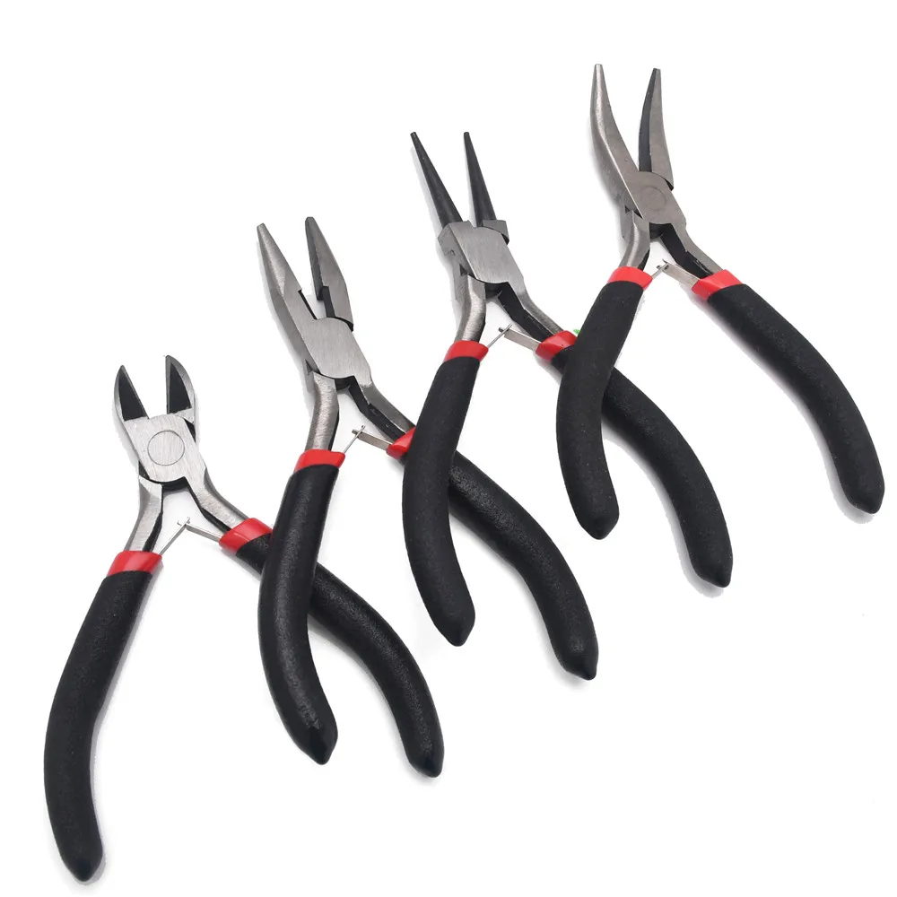3-4Pcs Jewelry Pliers Set, Carbon Steel Cutting Pliers,Chain-Nose Pliers,Round Nose Plier For Jewelry DIY Making tool