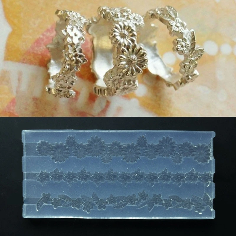 Silver Clay Rings Silicone Mold Delicate Rings Making Silicone Mould for Silver Clay Rings and Jewelers