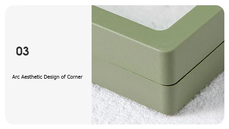 Color PE Film Jewelry Storage Box 3D Packaging Case Coin Free Stand Floating Frame Membrane Ring Earring Bracelet Display Holder