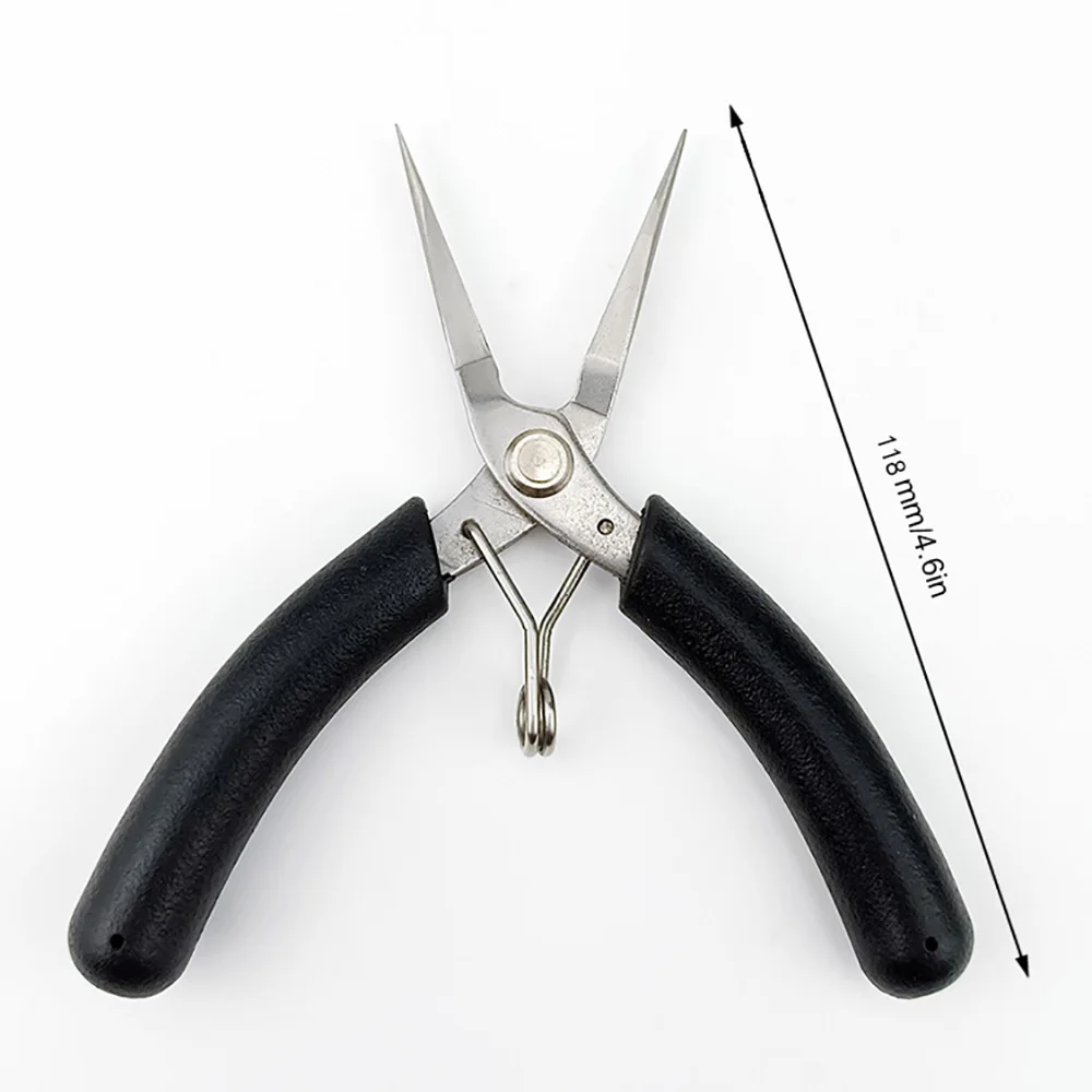 118MM/4.6IN Needle Nose Pliers, Precision Long Nose Pliers for Jewelry Making, Electronics Repair, Wire Cutting, Hand Tool