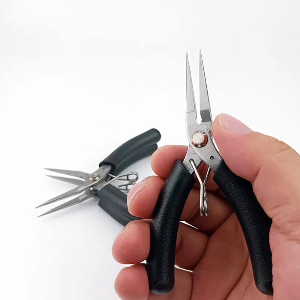 118MM/4.6IN Needle Nose Pliers, Precision Long Nose Pliers for Jewelry Making, Electronics Repair, Wire Cutting, Hand Tool