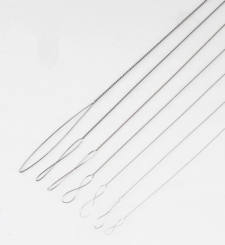 2Pcs/Lot Stainless Steel Big Eye Beading Needles Easy Thread String Cord Pins For Beads and Pearls DIY Jewellry Making Tools