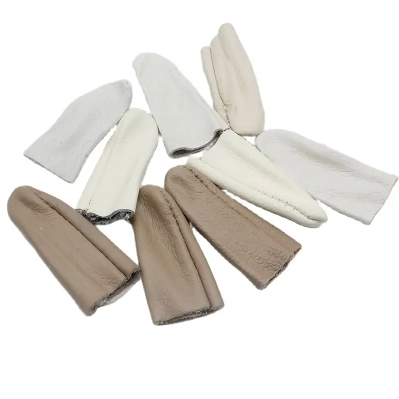 20PCS Needle Felting Leather Finger Gloves for Jewelry Making Polishing Wear Resisting Finger Protectors Tools