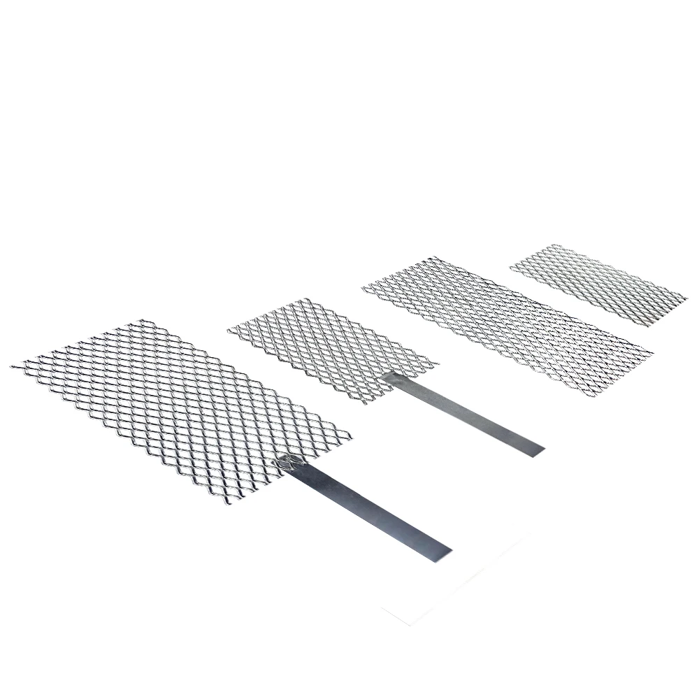 Silver PlatinumTitanium Mesh Gold Platinzed Titanium Mesh Metal Electroplating Anode with Handle for Jewelry Plating Machine