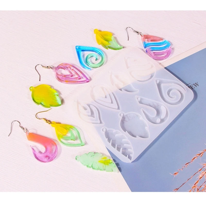 Earring Resin Mold Vintage Pendant Silicone Mould Epoxy Resin Jewelry Making Molds Droplet Animal Charm DIY Mold Jewelry