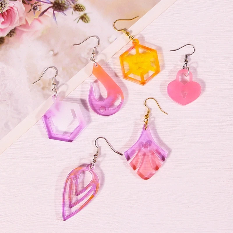 Earring Resin Mold Vintage Pendant Silicone Mould Epoxy Resin Jewelry Making Molds Droplet Animal Charm DIY Mold Jewelry