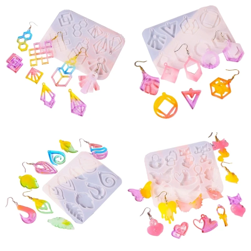 Earring Resin Mold Vintage Pendant Silicone Mould Epoxy Resin Jewelry Making Molds Droplet Animal Charm DIY Mold Jewelry