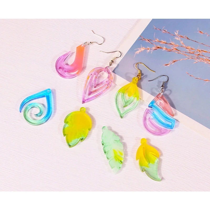 Earring Resin Mold Vintage Pendant Silicone Mould Epoxy Resin Jewelry Making Molds Droplet Animal Charm DIY Mold Jewelry