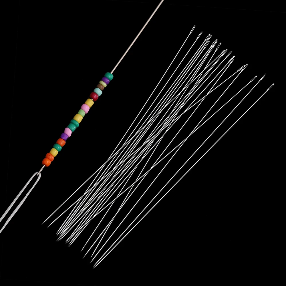 30pcs/lot Stainless Steel Beading Needles Long String Cord Tools Pins for Bead Threading String Cord Easy Jewelry Making DIY