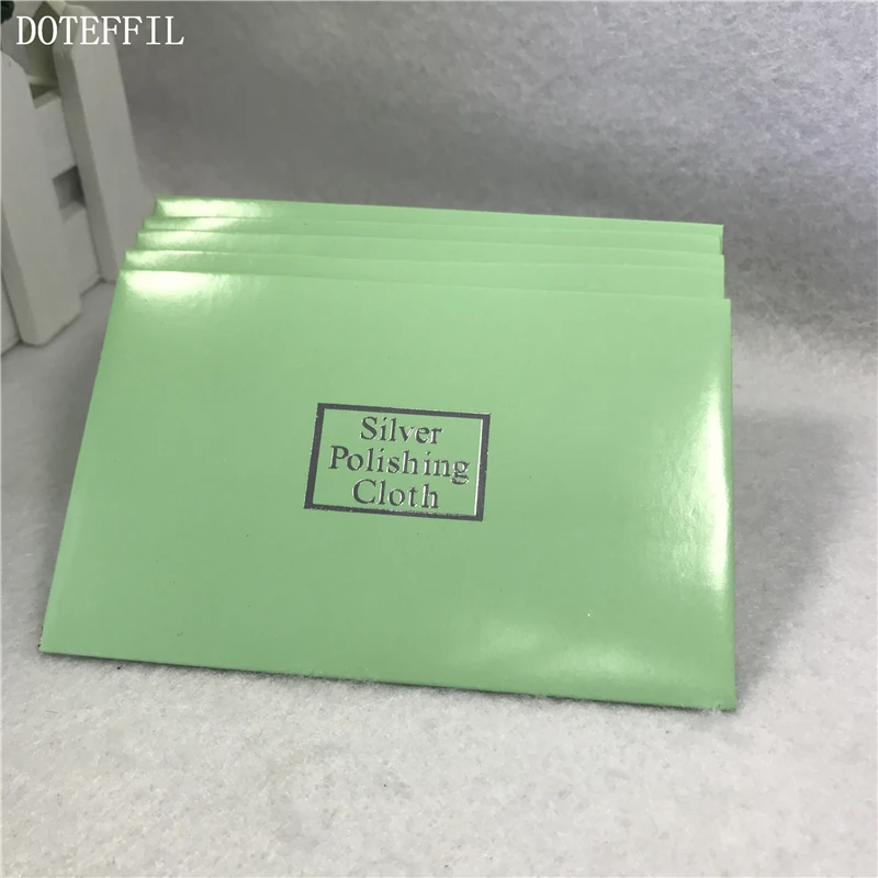 DOTEFFIL 925 Sterling silver Jewelry Cleaning Cloth Silver Polishing Cloth 11x7cm Women 925 Silver Jewelry Cleaning Cloth