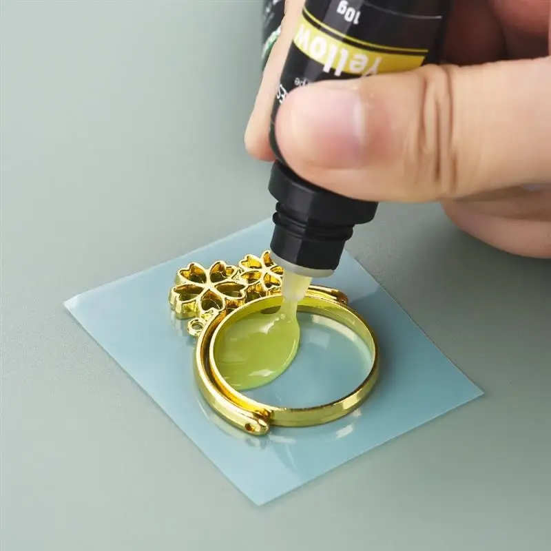 10g UV Resin Glue Epoxy Glue Hard Ultraviolet Curing DIY UV Glue Colors Resin Jewelry Making Quick Drying Glue Clear