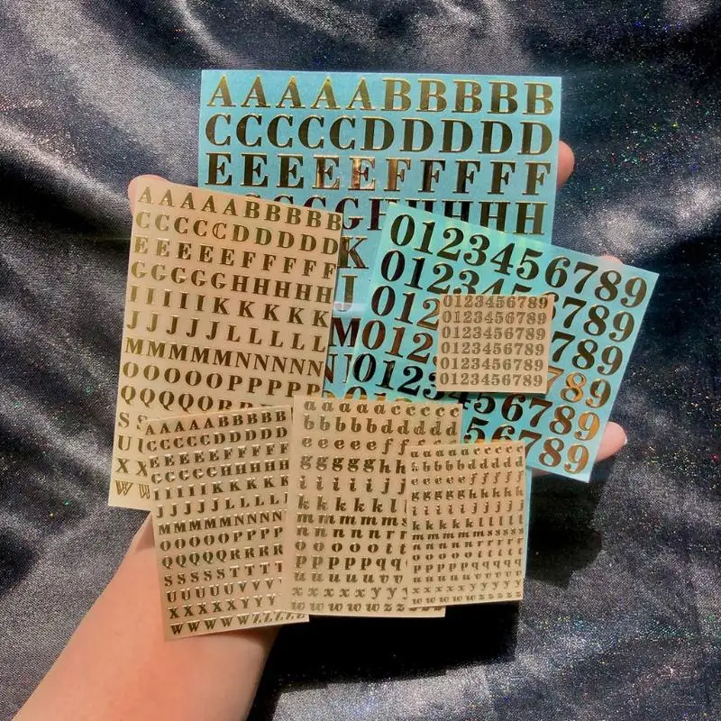Letter Stickers Number Metal Stickers Combination Word Stickers Art Sticker