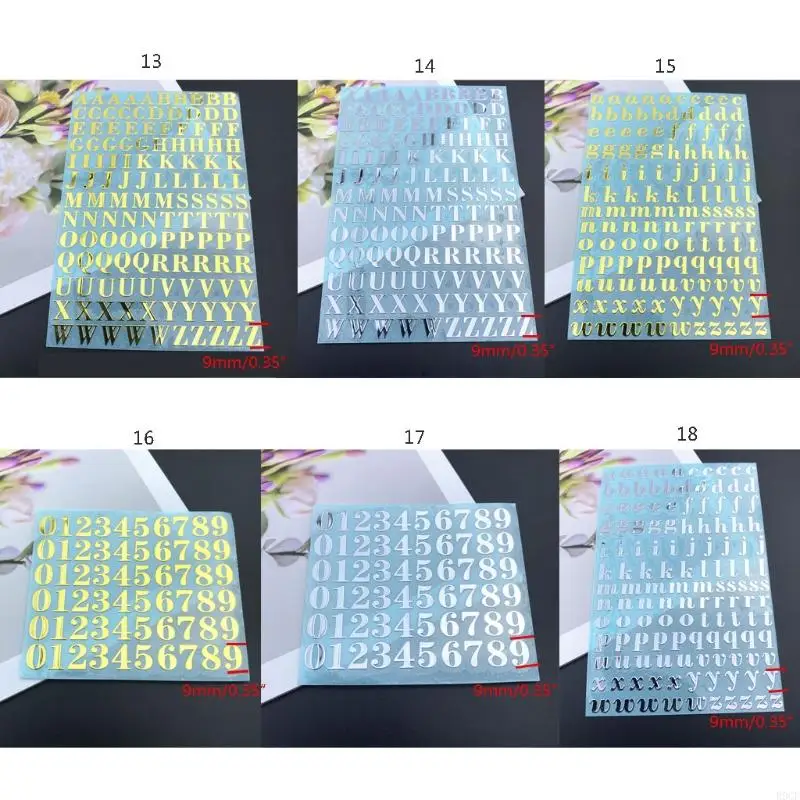 Letter Stickers Number Metal Stickers Combination Word Stickers Art Sticker