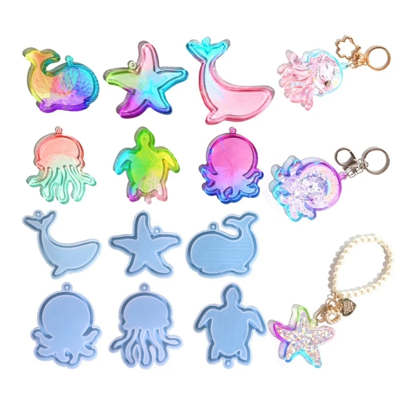 Silicone Quicksand Shaker Mold Butterfly Love Heart Peach Cloud Epoxy Resin DIY Jewelry Necklace Pendant Crafts Casting Tools